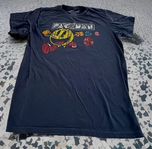 Pac-Man Vintage Retro Arcade Graphic Navy Blue T-Shirt, Adult Med - Picture 1 of 5