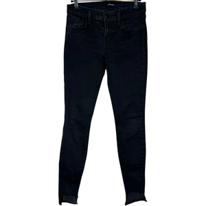J Brand Skinny Jeans Women’s 25 black Vanity Wash Step Hem Grunge Rock 90s - Picture 1 of 12