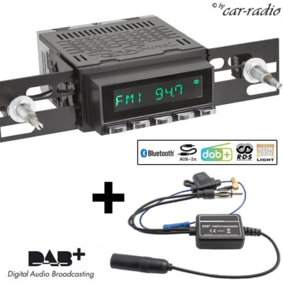 RetroSound Radiomodul Motor-1DAB-1 mit Display SchwarzC und DAB Antennensplitter - Bild 1 von 4