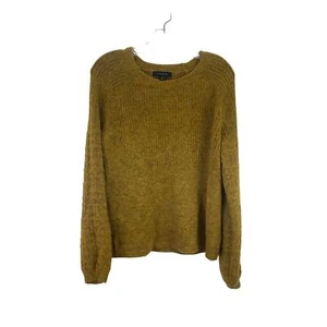 Ann Taylor Women's Mustard Yellow Knit Wool Blend Pullover Sweater Size M - Picture 1 of 4