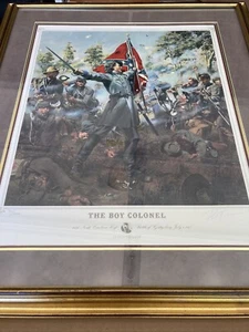 Don Troiani’s “THE BOY COLONEL" With COA / Framed /+++++ Condition Signed & No. - Picture 1 of 7