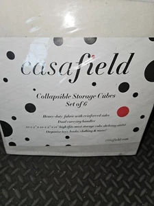 Casafield Juego de 6 Cubos de Almacenamiento de Tela Plegables, Gris Nuevo Precintado - Imagen 1 de 5