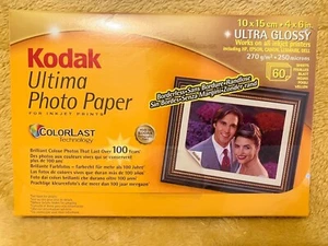 Kodak Ultima Photo Paper Ultra Glossy 10x15cm (4x6") - 270gsm 60 sheets  3905833 - Picture 1 of 2