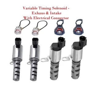 4 x VVT Variable Valve Timing Solenoid W/Connectors Exhaust & Intake For Subaru - Picture 1 of 14