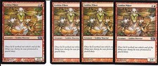 MTG M12 2012 CORE SET GOBLIN PIKER x4 PLAYSET (1 FOIL, 3 REGULAR) #141/249