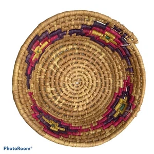 Paquete de 2 cestas 1 cesta de mimbre tejida y 1 cesta de mimbre esmaltada colorida  - Imagen 1 de 13