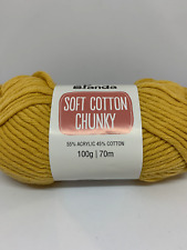 Panda 100g "Soft Cotton Chunky" 12-Ply Cotton Blend Yarn