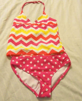 Conjunto Tankini Traje de Baño Op Girl Talla S 6-6X Fucsia UPF 50+ Foto 1 de 4