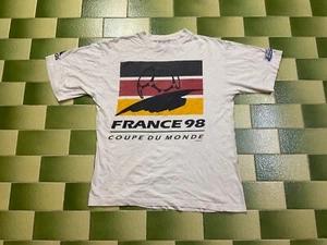Vintage 90s Adidas France 98 FIFA World Cup T-Shirt Footbal Soccer Size L - Picture 1 of 8