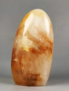 Golden Healer FIRE QUARTZ Hematoid Crystal Polished Standup Orbicular Reiki - Picture 1 of 10