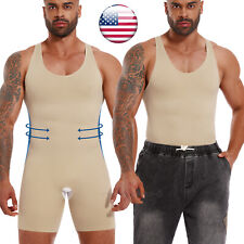 Men's Shapewear Bodysuit Full Body Shaper Compression Slimming Control Girdle