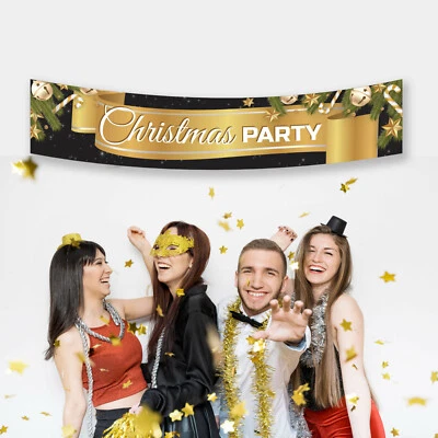 Fiesta de Navidad Foto Chuchería Feliz Decoraciones Fiesta Banner PERSONALIZADO Feliz Foto 1 de 4