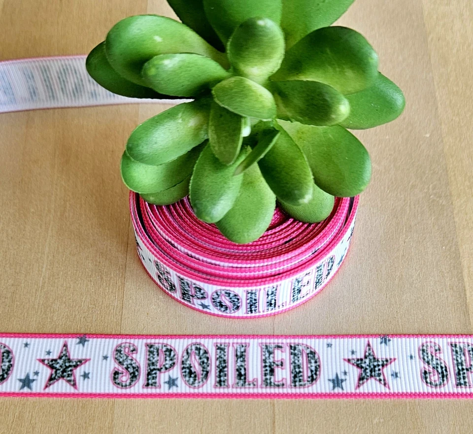5/8" (1YD) Spoiled Grosgrain Ribbon Spoiled Animal Child Grandkid Ribbon - Image 1 of 1