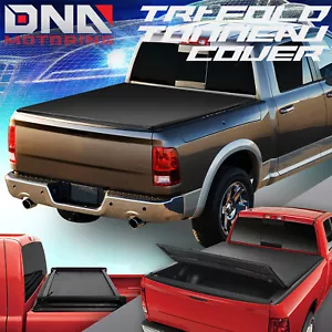 FOR 2009-2022 RAM 1500 5.7' ADJUSTABLE TRI-FOLD SOFT TRUNK BED TONNEAU COVER - Picture 1 of 12
