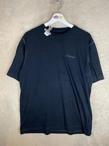 Columbia Casual T-Shirts Top Size L Mens Black Logo Short Sleeve - Picture 1 of 11