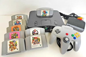 Nintendo 64 Konsole N64 Bundle mit Controller & Menge 8 Spiele Super Mario 64 Japan - Bild 1 von 16