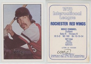 1978 TCMA International League Mike Dimmel #1978-0029