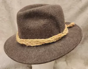 Original Faustmann Hat Fedora Wool Roped Sz 57, 7 1/8 Scarecrow Cosplay Cottage - Picture 1 of 7