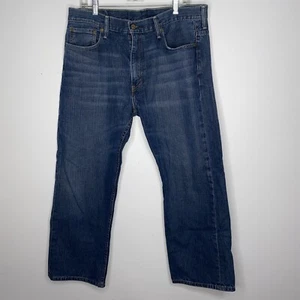 Jeans uomo Levi's 569 larghi dritti lavaggio scuro blu denim 36 x 30 - Foto 1 di 7