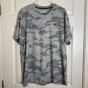 Camisa de manga corta con estampado de camuflaje gris activo azul marino antiguo para hombre talla XXL - Imagen 1 de 5
