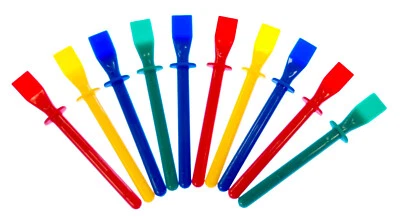 10 x Coloured Plastic PVA Glue Paste Spreaders Adhesive Spatula Kids Art Craft - Image 1 of 2
