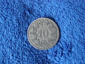 10 Rappenmünze , Jahrgang 1879 ,gut erhalten ,ungereinigt - Bild 1 von 4