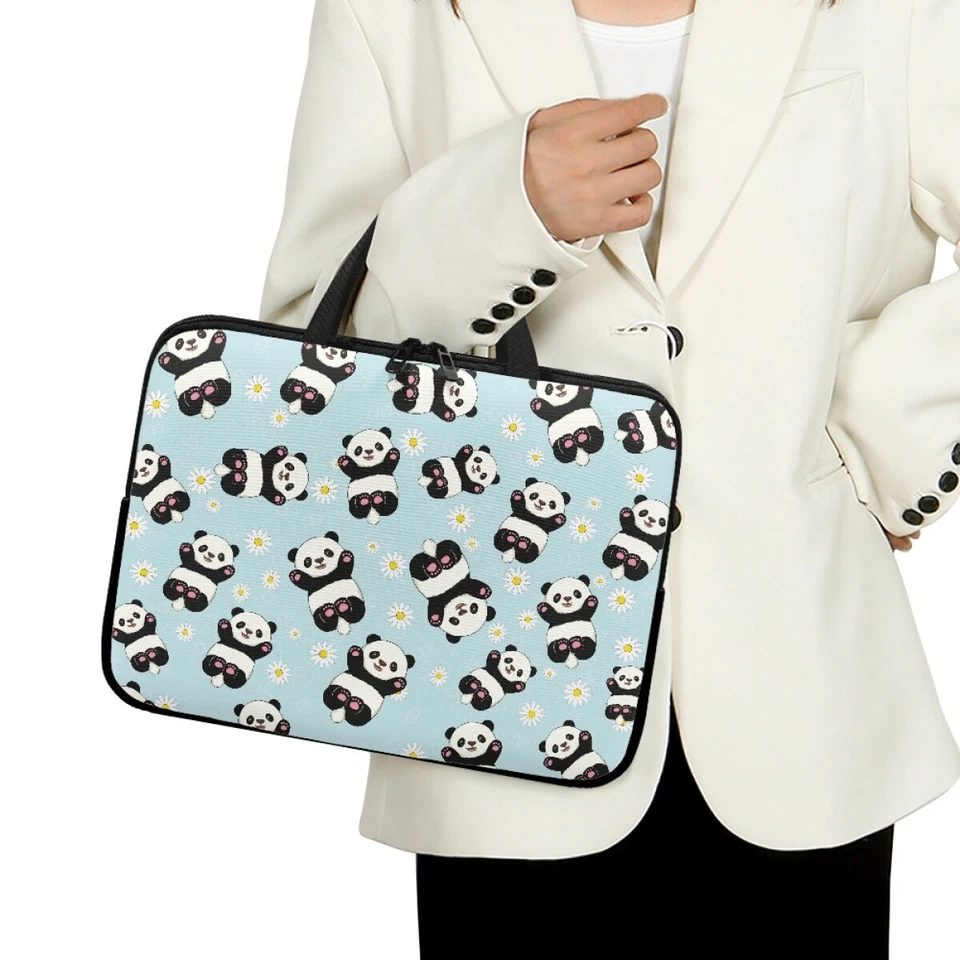 Panda And Daisy Azul Cielo 10-17" Laptop Bolsa Funda Estuche de Transporte Cubierta Notebook Foto 1 de 4