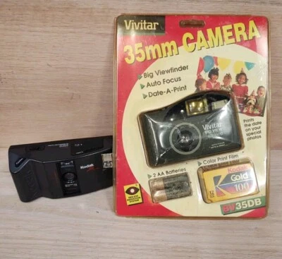 35mm Film Camera VIVITAR BIG VIEW  BV35DB AUTO FOCUS With Film. New. Bonus Kodak - Image 1 of 4