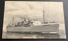 SIERRA LEONE SHIPPING POSTCARD M.V. ACCRA - POSTALLY USED 1956. CREASED.