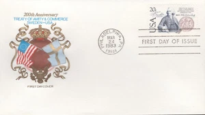1983 FDC - Scott# 2036 - USA & Sweden - Farnam Cachet - Picture 1 of 1