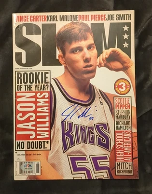 Jason Williams Signed No Label SLAM Magazine Sacramento Kings RARE PSA COA - Image 1 of 2