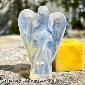 Ángel de Opalita de Bolsillo - Auténtica Piedra Mineral de Cristal de Sanación Espiritual - Imagen 1 de 1