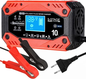 10A Carica Batteria per Auto, 12V 10A/24V 5A Multi Protezioni Caricabatterie Man - Foto 1 di 7