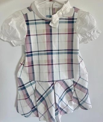 Janie & Jack Plaid Jacquard Dropwaist Dress 12-18m - Image 1 of 3