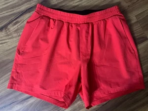 Lululemon Herren Red Channel Cross Badehose gefüttert Stretch Gym Run, Large - Bild 1 von 3