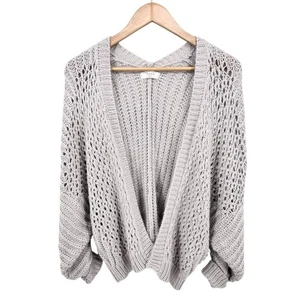Elodie Open Knit Slouchy Cardigan Pullover Gr. S Creme Ultra Soft Dolman Relaxed - Bild 1 von 15