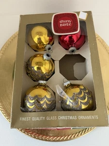 Adornos de Navidad Brite Brillante De Colección 5 4 Oro 1 Rojo - Imagen 1 de 4