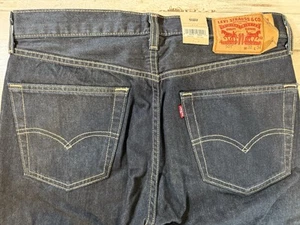 Levis 501 Original Fit Jeans Men's 32x34 Straight Leg Button Fly Dark Wash New - Picture 1 of 8