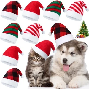 8 Pieces Pet Santa Hat Dog Cat Christmas Hat Pet Costumes Hat Holiday Party C... - Picture 1 of 6