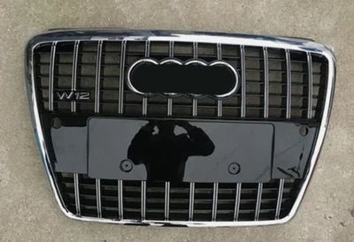 Para Audi A8 S8 D3 W12 Estilo Cromo Anillo Tira Parachoques Delantero Parrilla 2005-2009 Foto 1 de 2