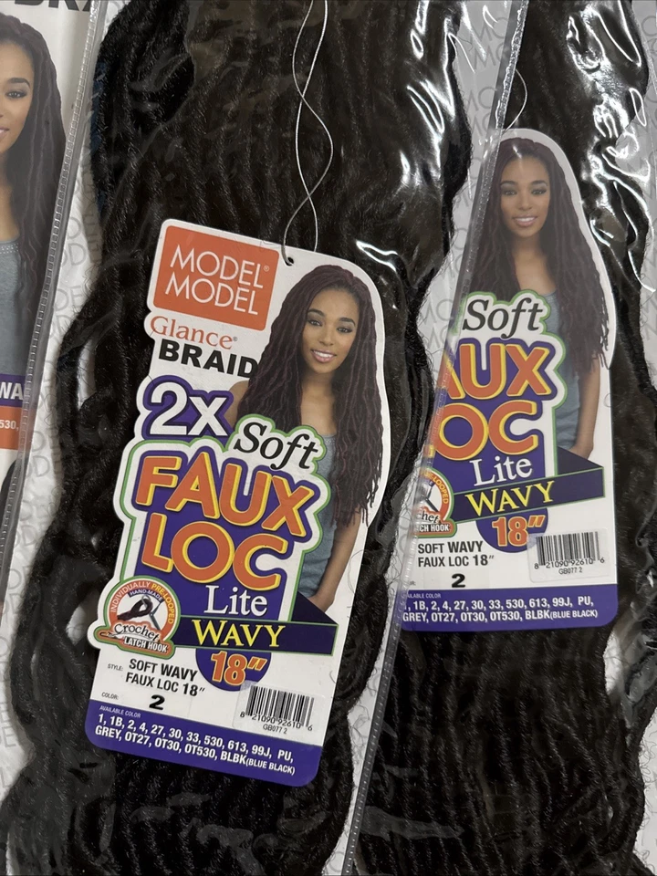 Faux Loc 18 Pulgadas Crochet Cabello Suave, Caja de 50 Paquetes Foto 1 de 2