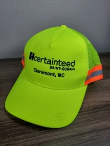 Adams Hi Vis Snapback Cap Mesh Trucker Mütze Certainteed Saint Gobain Claremont NC - Bild 1 von 11