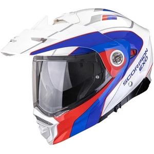 MOTORRADHELM ADVENTURE MODULAR SCORPION ADX-2 KAMPS WEISS BLAU ROT GR M - Bild 1 von 1