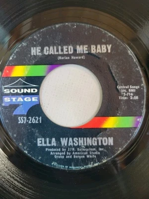 ELLA WASHINGTON -He Called Me Baby / You're Gonna Cry, Cry, Cry 45 VG+ - Image 1 of 2