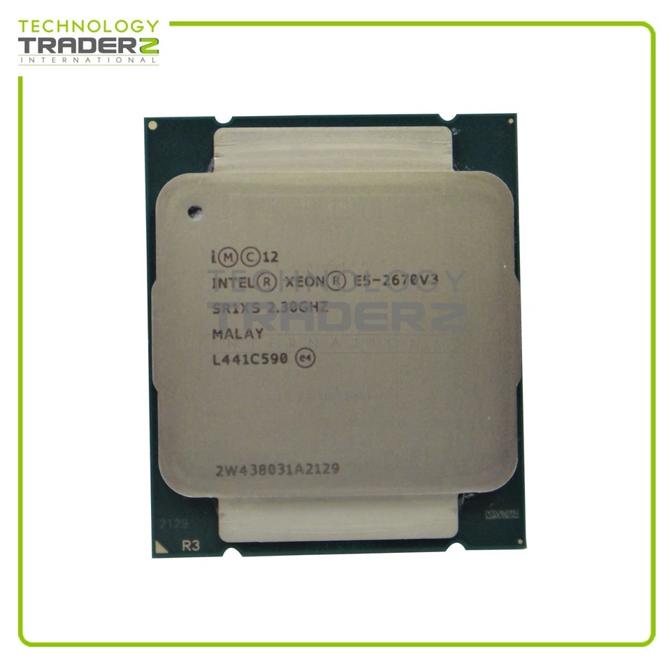 SR1XS Intel Xeon E5-2670v3 12-Core 2.30GHz 30MB 9.6GT/S 120W Processor - Image 1 of 1
