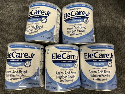 5 cans EleCare Jr Unflavored DHA LUTEN junior formula - dented - 6/2026+ - Изображение 1 из 4