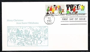 United States 1982 FDC cover Sc 2027-2028 Merry Christmas & Happy NewYear ! - Picture 1 of 1