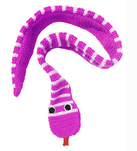 Funny Snake Loop Handmade Knit Neckerchief Warm Novelty Shawl Halloween Scarf