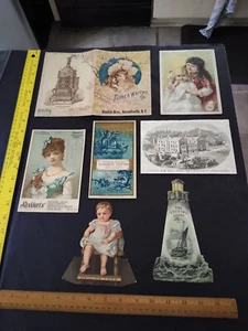 7 Oversize Trade Card Lot - Picture 1 of 2