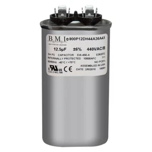 14033 - Mars OEM Replacement Run Capacitor 440/370 VAC 12.5 MFD Oval - Picture 1 of 4